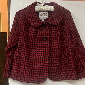 Ami Women's Red Houndstooth Blazer